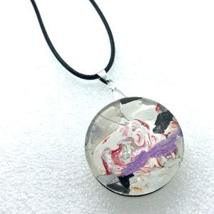 Statement Snap pendant with handmade 30mm snap SJ30 simple round StyleDot